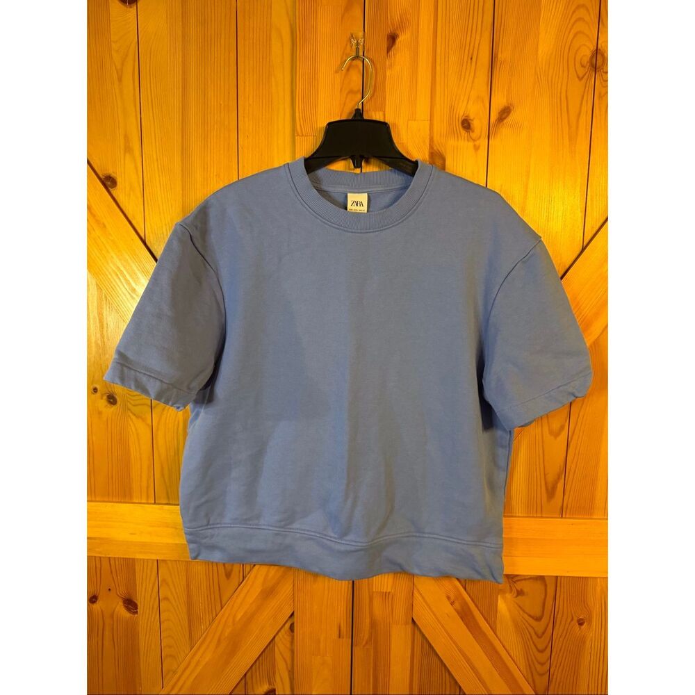 Zara Light Blue Casual Tee